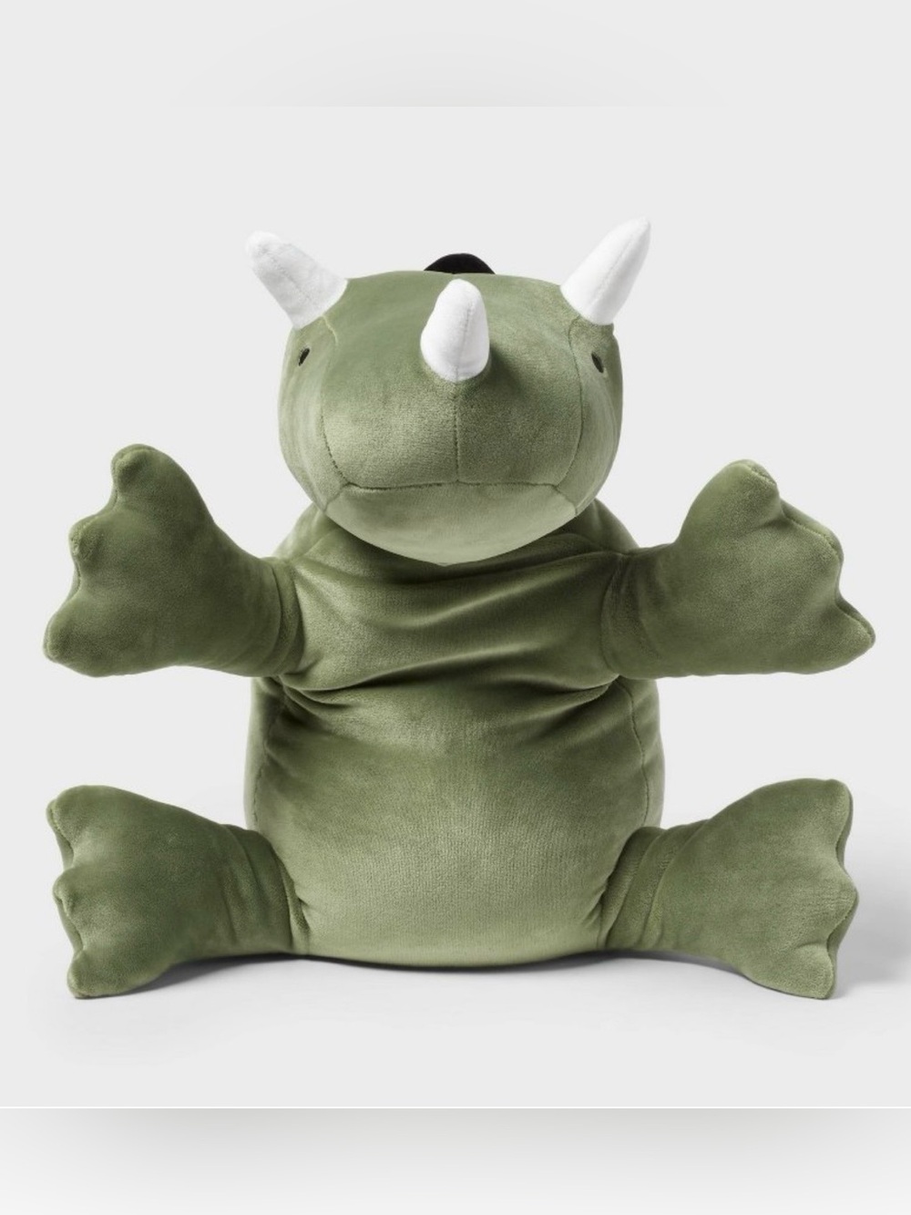 Pillowfort Weighted Plush Dinosaur Triceratops Stuffed Animal 24” 3 lbs Pillow - Picture 3 of 7